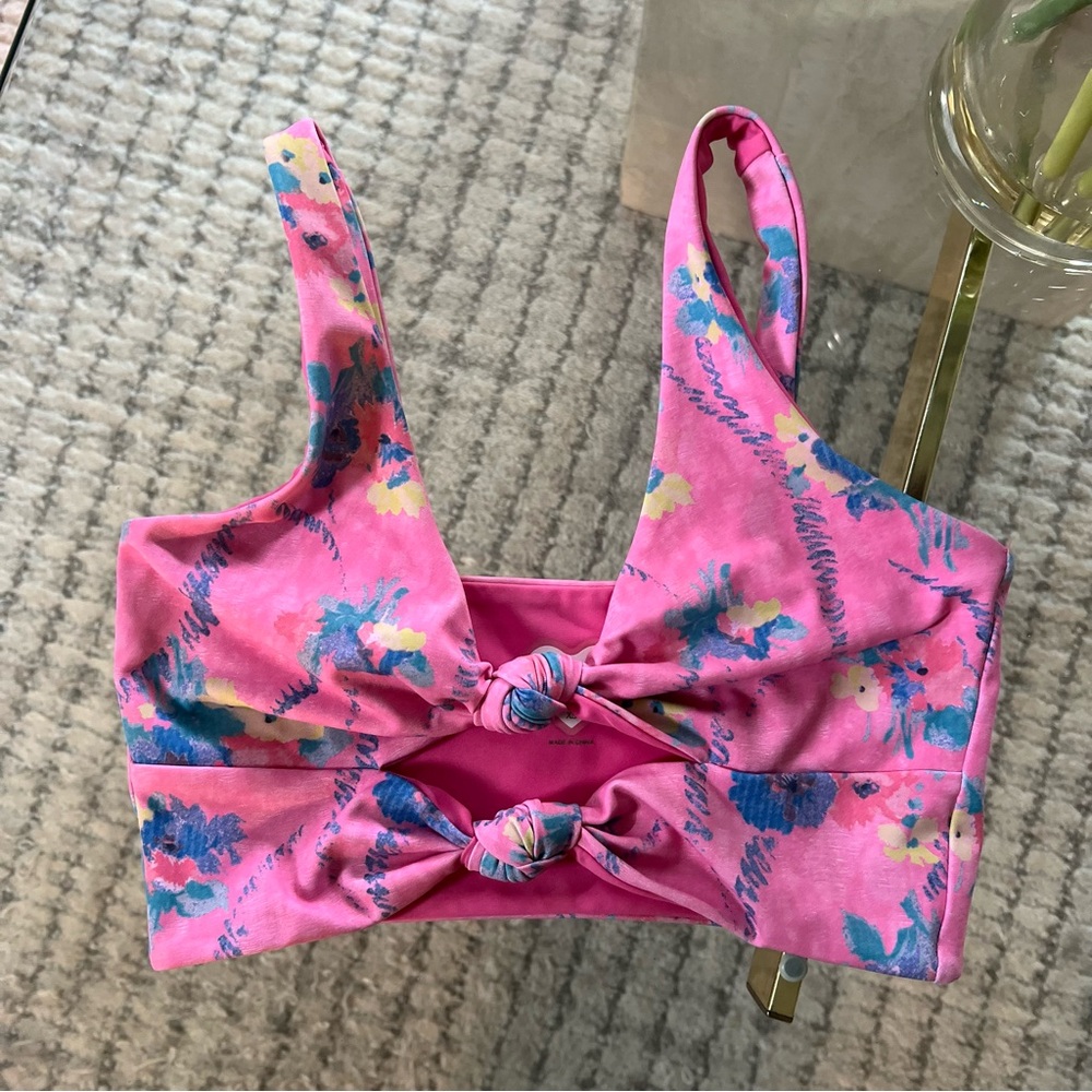 LoveShackFancy Beach Riot sports bra